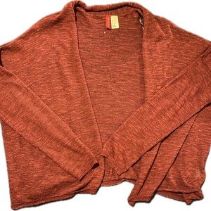 H&M Burgundy Cropped Cardigan Size S